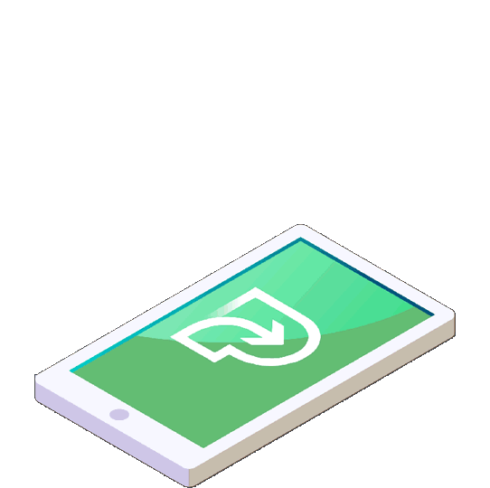 Animated illustration of a tablet showing the PATH logo, with farm, packing and shipping items rising from it